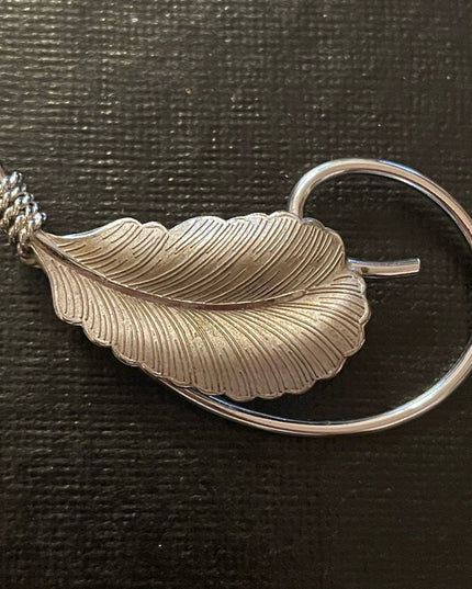 Vintage Sterling Silver Boyd Bond Leaf Brooch