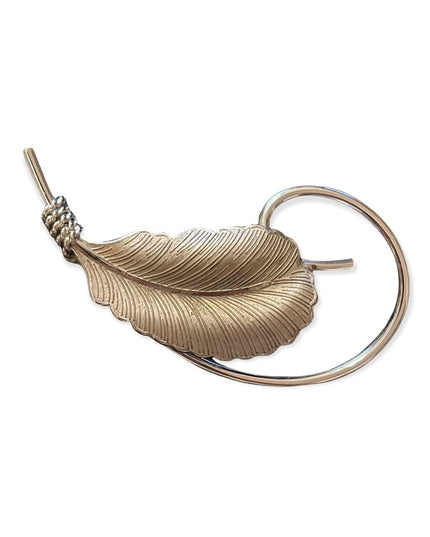 Vintage Sterling Silver Boyd Bond Leaf Brooch