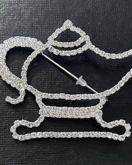 Vintage Rhinestone large teapot crystal brooch