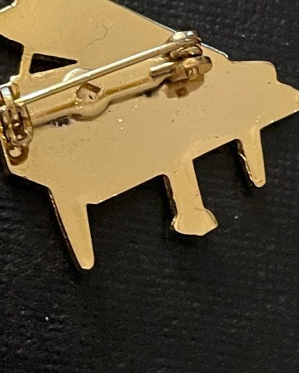 Vintage Gold tone piano brooch