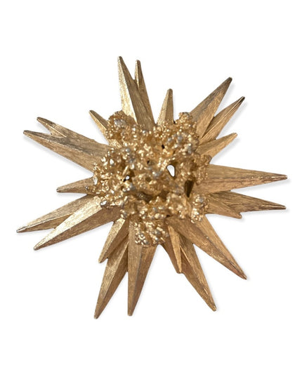 Vintage Marvella Brushed gold Starburst brooch