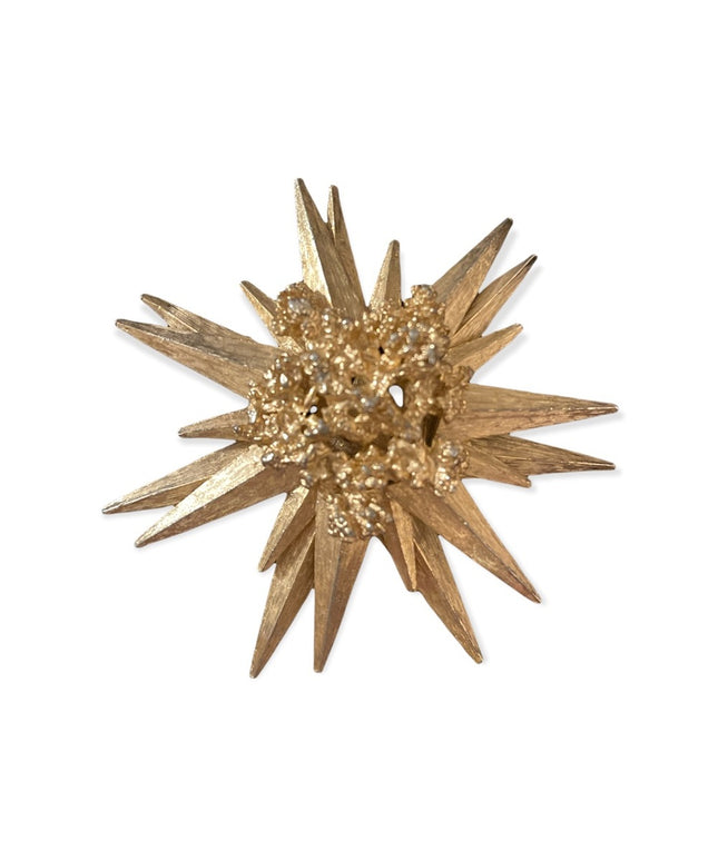 Vintage Marvella Brushed gold Starburst brooch