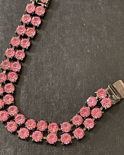 Vintage pink crystal bracelet