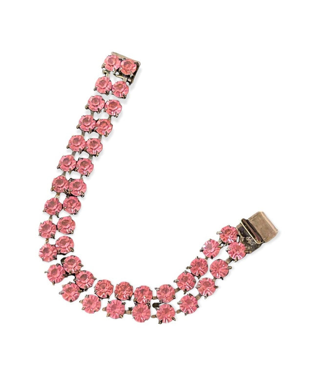 Vintage pink crystal bracelet