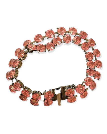 Vintage pink crystal bracelet