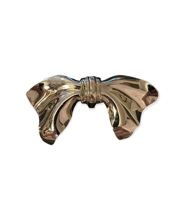 Beautiful Silver shiny bow brooch