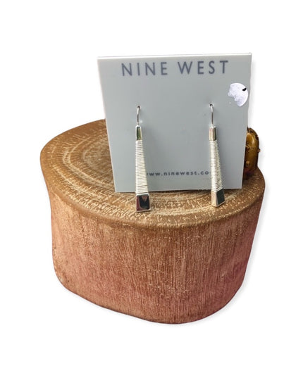 Nine West dangle earrings silver tone