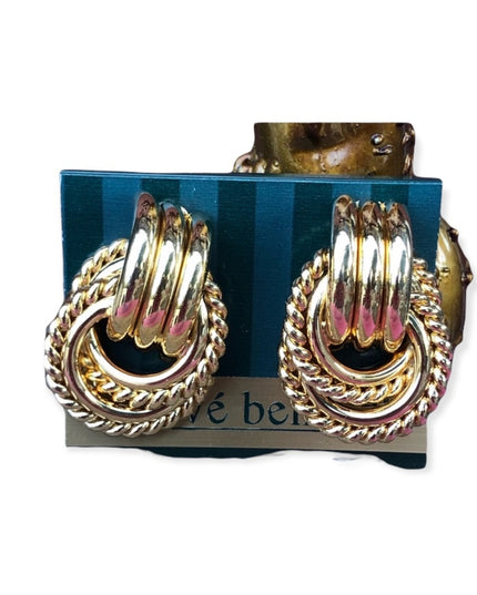 Vintage NEW Harve Benard Gold 1980s earrings