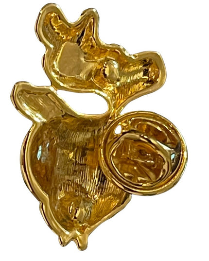 Beautiful Gold tone enamel small fish brooch
