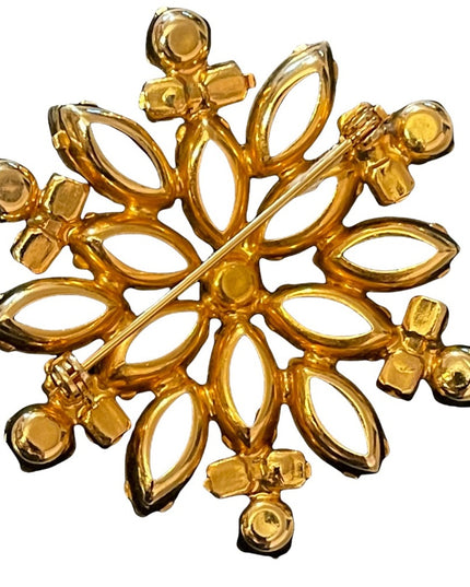 Vintage quality Amber Crystal D&E Juliana Brooch