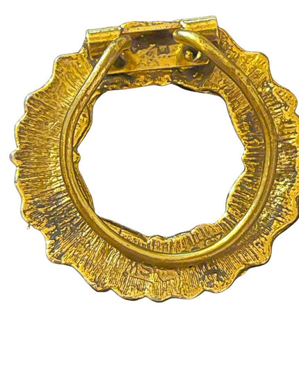 Fancy antiqued gold infinity wreath scarf clip