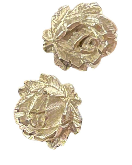 Vintage brused silver small flower earrings