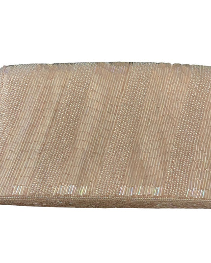 Blush pink Vintage microbead clutch purse med sz wedding party eastwr bag