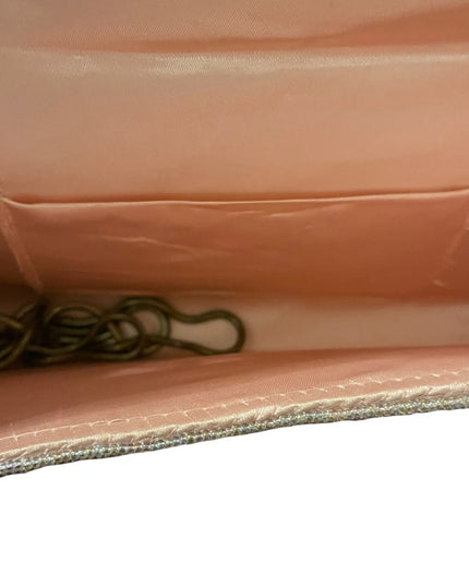 Blush pink Vintage microbead clutch purse med sz wedding party eastwr bag