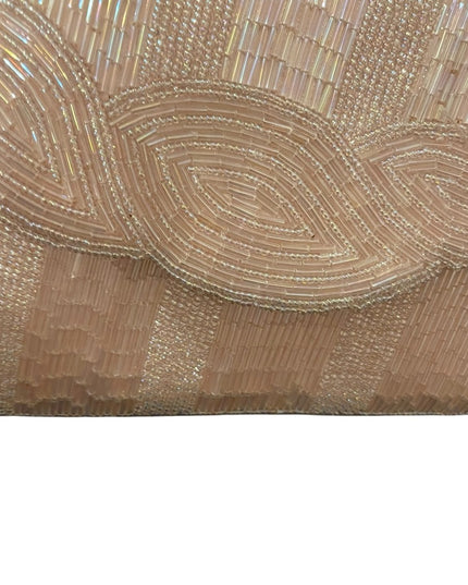 Blush pink Vintage microbead clutch purse med sz wedding party eastwr bag