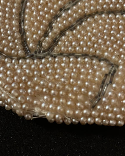 Vintage Micro bead faux pearl wedding party clutch