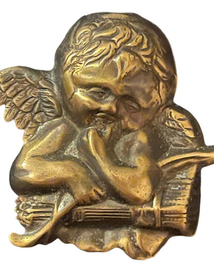 Vintage christmas angel cherub brooch