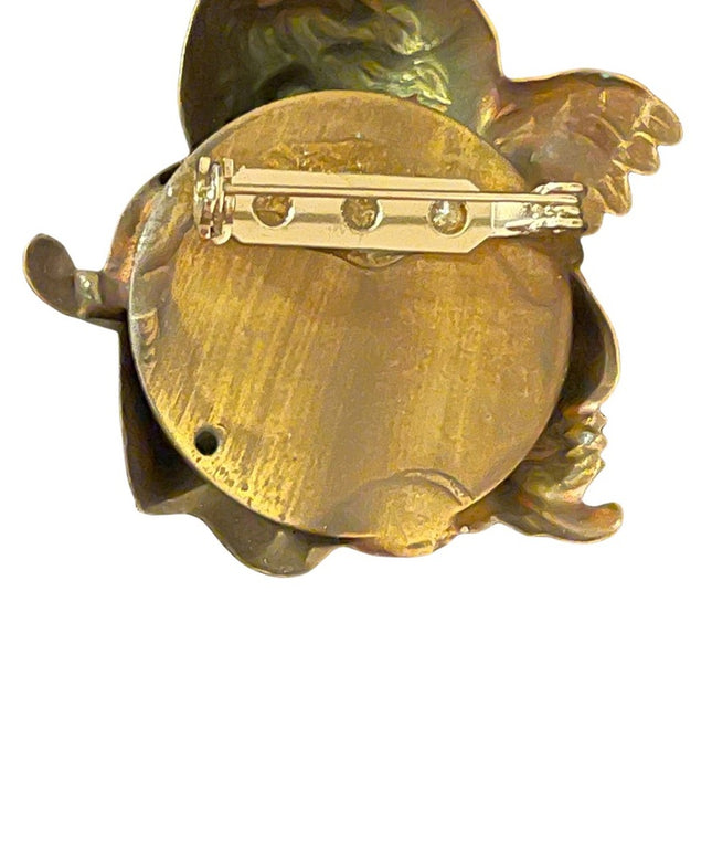 Vintage christmas angel cherub brooch