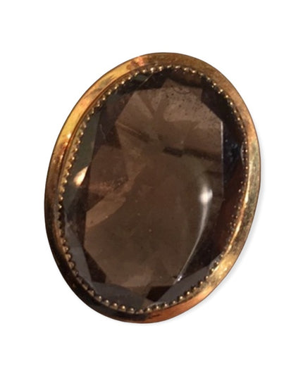 Vintage 1970s 12k GF Pendant glass citrine pendant