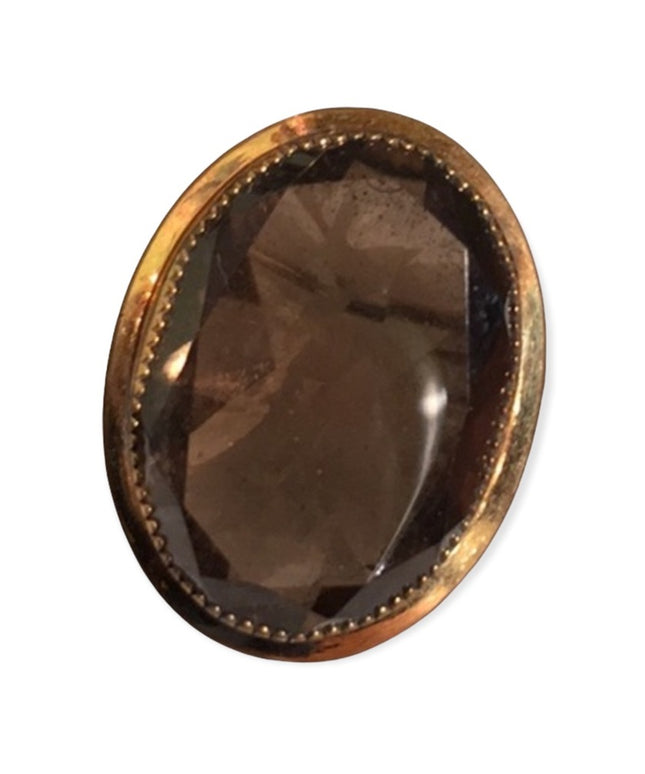 Vintage 1970s 12k GF Pendant glass citrine pendant