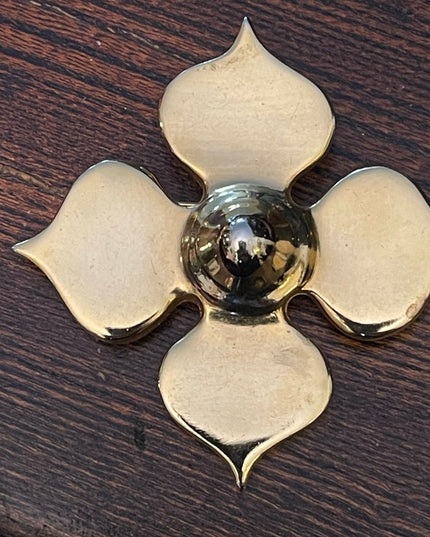 ROM Museum Toronto Shiny gold vintage 1989 Special Edition Cross clover brooch