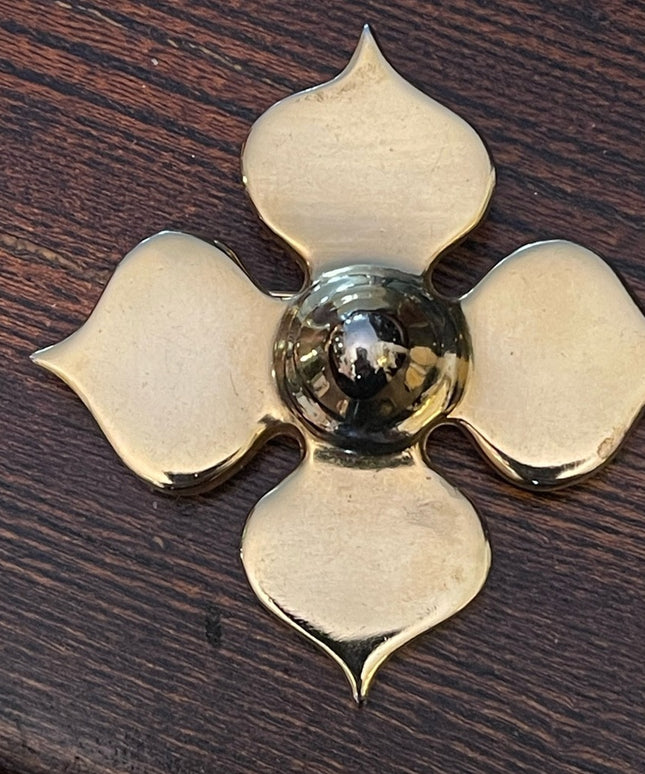 ROM Museum Toronto Shiny gold vintage 1989 Special Edition Cross clover brooch