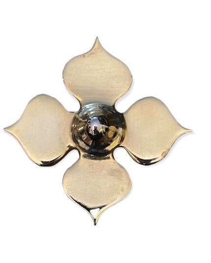 ROM Museum Toronto Shiny gold vintage 1989 Special Edition Cross clover brooch