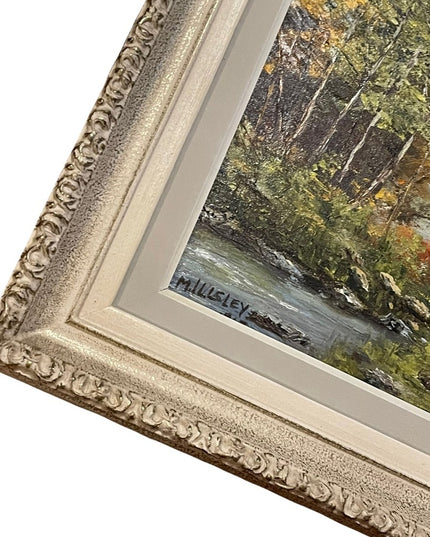 Vintage framed signed Oil painting on board 1965 landscape