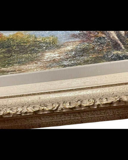 Vintage framed signed Oil painting on board 1965 landscape