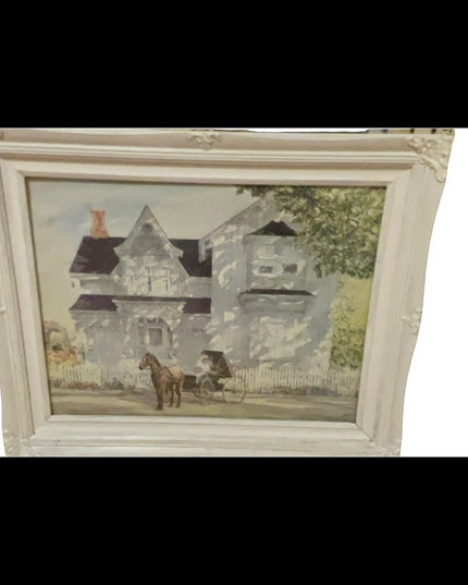 Shabby chic Framed Walter Campbell Vintage print 1993