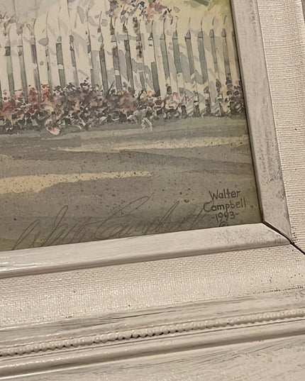 Shabby chic Framed Walter Campbell Vintage print 1993