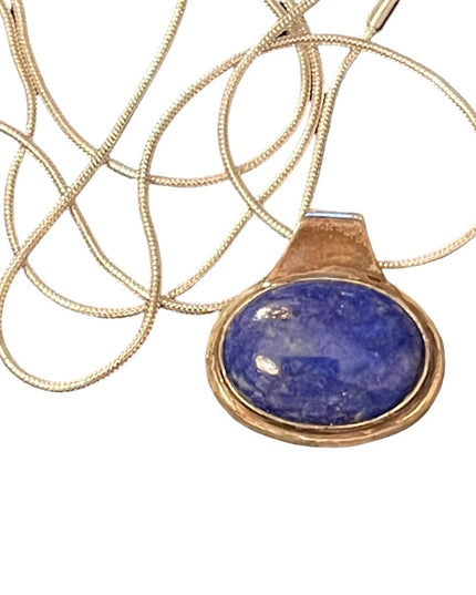 Sterling silver 925 Lapis Lazuli Necklace pendant chain