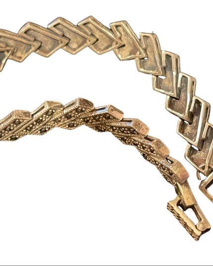 Sterling silver 925 heavy marcasite bracelet