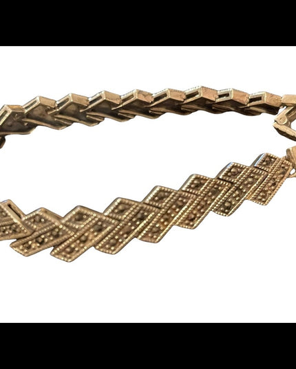 Sterling silver 925 heavy marcasite bracelet
