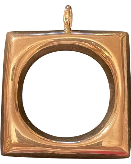 Sterling silver 925 square artisan pendant large