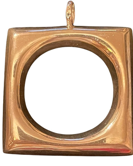 Sterling silver 925 square artisan pendant large