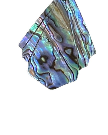 Vintage abalone dangle pierced earrings