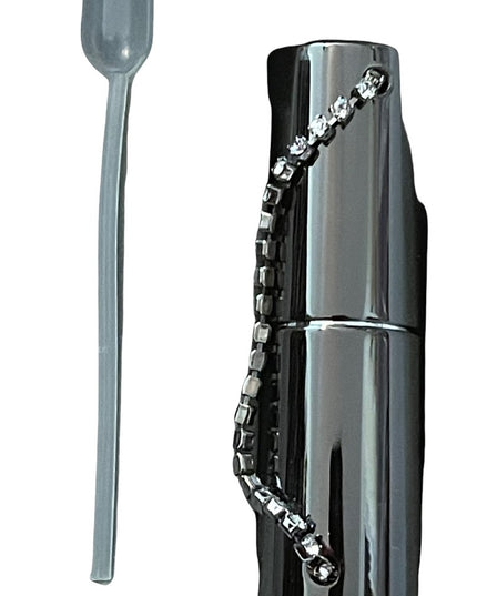 SWAROVSKI AUTHENTIC perfume atomizer bottle NIB grey crystal complete