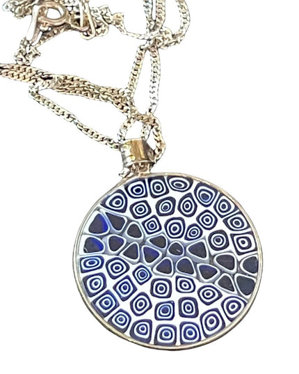 Sterling silver 925 handmade murano glass Italy pendant chain necklace