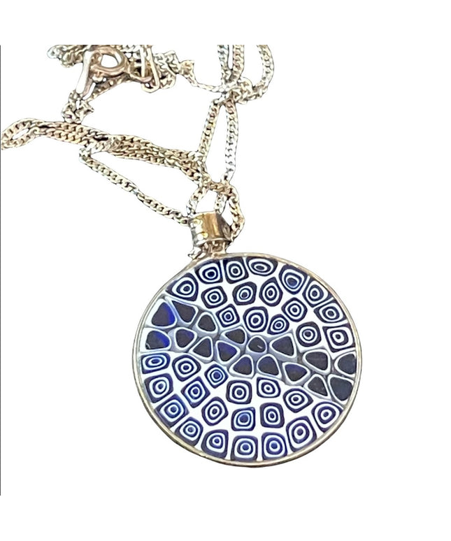 Sterling silver 925 handmade murano glass Italy pendant chain necklace