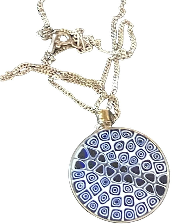 Sterling silver 925 handmade murano glass Italy pendant chain necklace