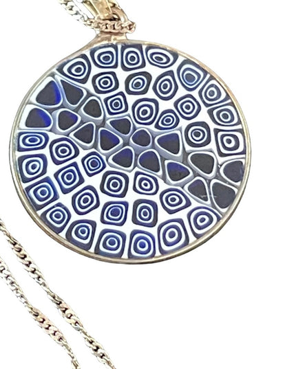 Sterling silver 925 handmade murano glass Italy pendant chain necklace