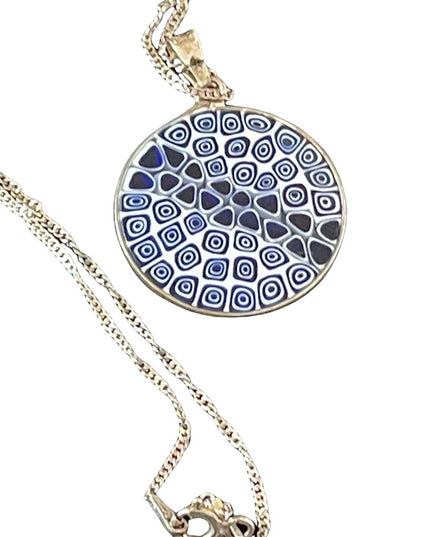 Sterling silver 925 handmade murano glass Italy pendant chain necklace