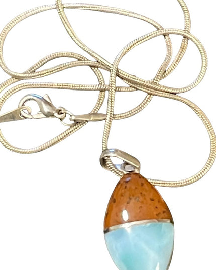 Vintage sterlimg silver rope chain necklace with sterling pendant charm