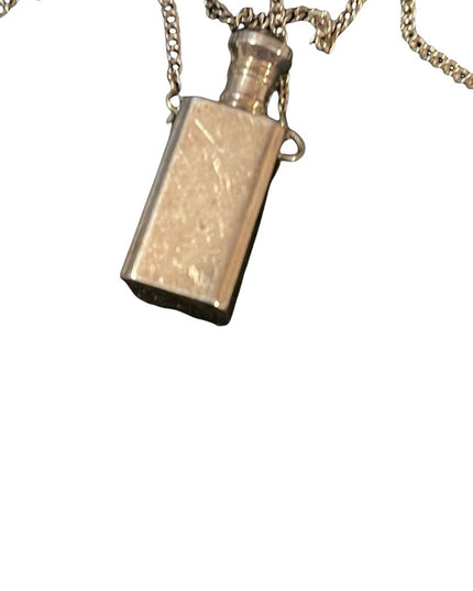 Vintage Sterling silver poison bottle pendant necklace Mary Kay