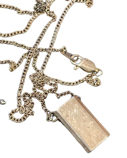 Vintage Sterling silver poison bottle pendant necklace Mary Kay
