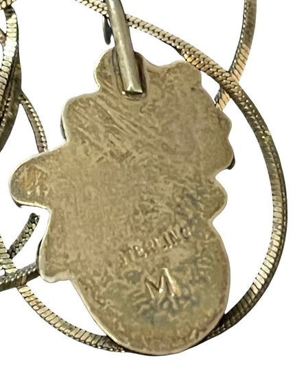 Vintage sterling silver Navajo pendant with sterling chain necklace