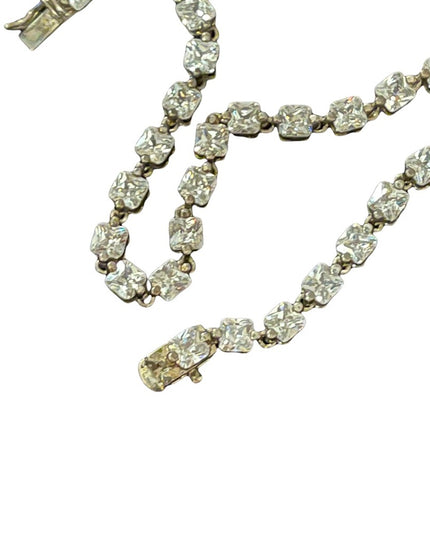 Sterling silver crystal tennis bracelet sparkle