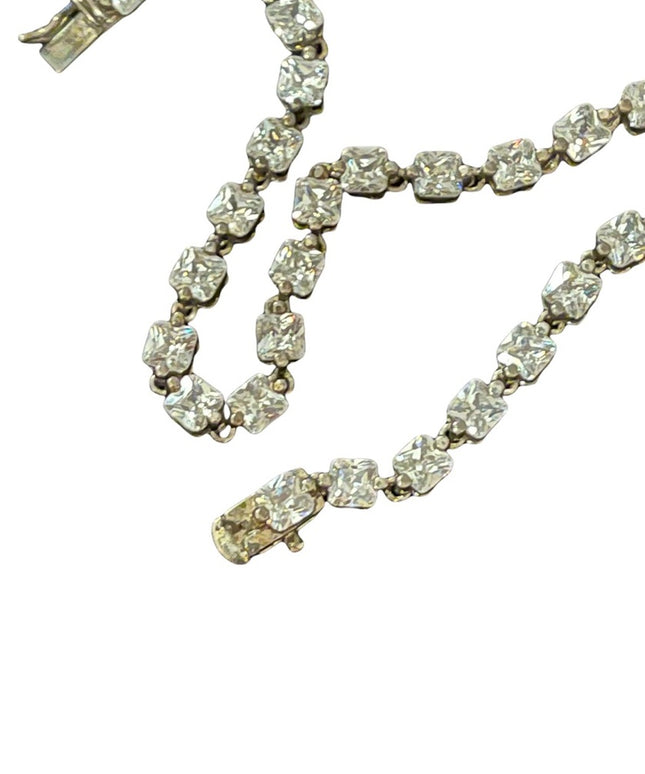 Sterling silver crystal tennis bracelet sparkle