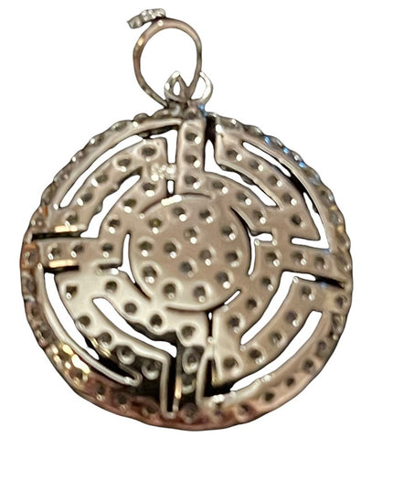 Sterling silver with rhinestones  Greek design pendant